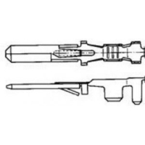 Контакт штыревой на кабель под обжим