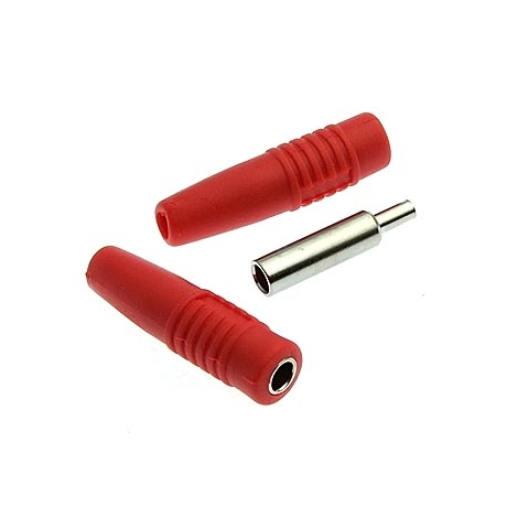 Z041 4MM CABLE JACK RED