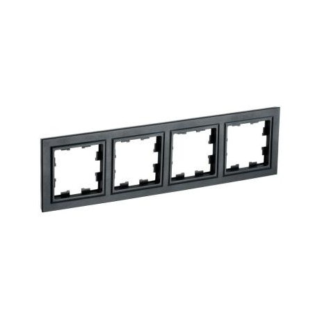 Рамка 4-м BRITE РУ-4-БрЧ черн. BR-M42-K02