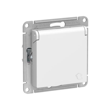 Розетка 1-м СП AtlasDesign 16А IP20 с заземл. защ.