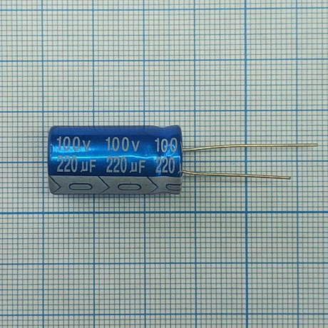 Конденсатор JRB2A221M05001300250000B (100V 220uF /13*25/105°C)/Radial