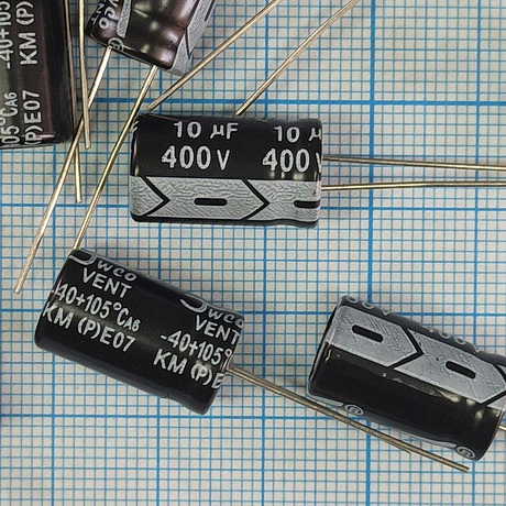 10мкф 400в 105° KM 2000H (10х17) конденсатор JWCO KM100M2GBKJ1017EBK