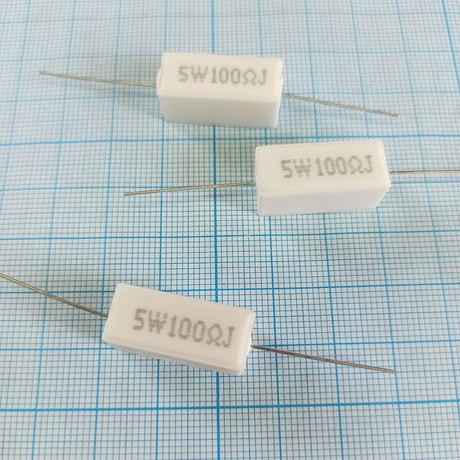 Резистор RX27-1 100 Ом 5W 5% / SQP5