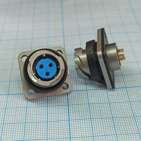 FQ14-3PIN ZK (3pin розетка блочная) Разъемы цилиндрические на кабель