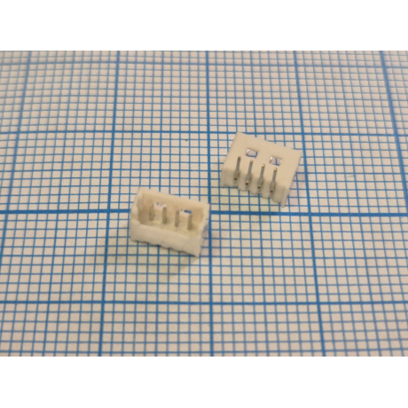 A1251-04AW (PicoBlade MOLEX 53048-0410) вилка однорядная угловая на плату; шаг 1,25мм; 4-конт.