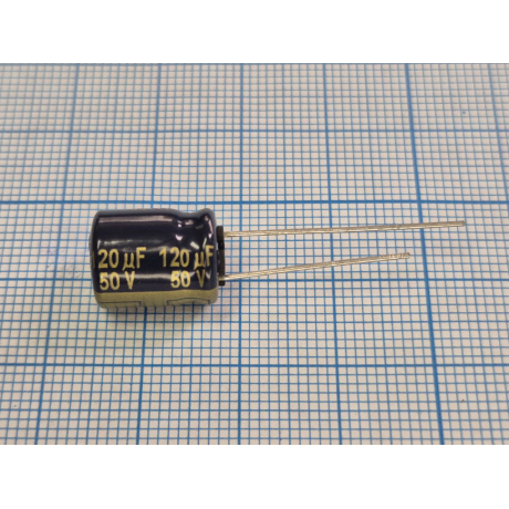 Конденсатор EEU-FC1H121 (CAP ALUM 120UF 20% 50V RA