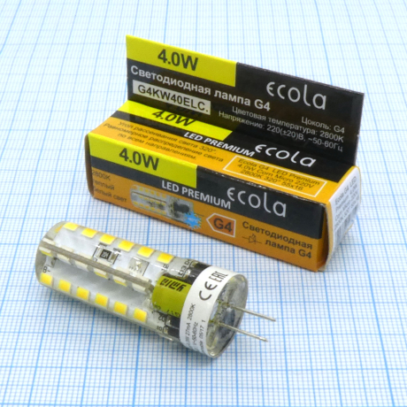 Лампа LED Ecola 4W тёпл. 220V (222)