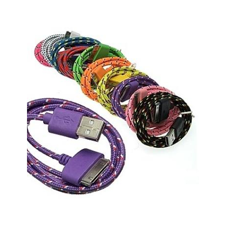 USB TO IPHONE4 ROUND BRAID 1M