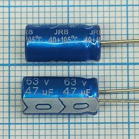 Конденсатор JRB1J470M02500630110000B (ECAP RADIAL 47uF 63V 105C 2000H 6.0x11.0)