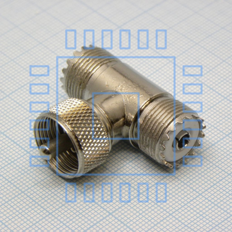 Разъем UHF шт - 2*UHF гн (T-connector)