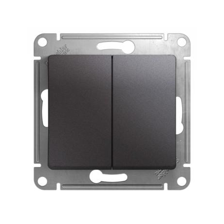 Переключатель проходной 2-кл. СП Glossa 10А IP20 (