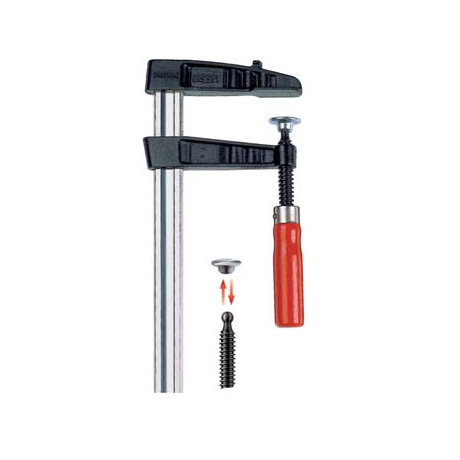 Струбцина из ковкого чугуна TGK с надежной деревянной ручкой BESSEY TGK125
