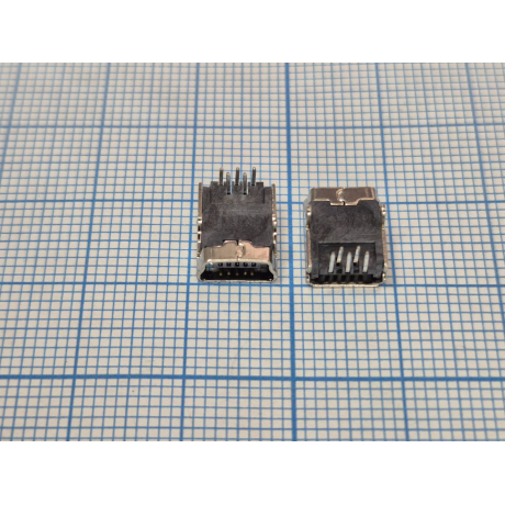 Разъём microUSB 5BFR розетка угловая