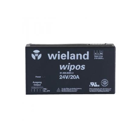 Блок питания WIPOS 24VDC/20A 1PH H